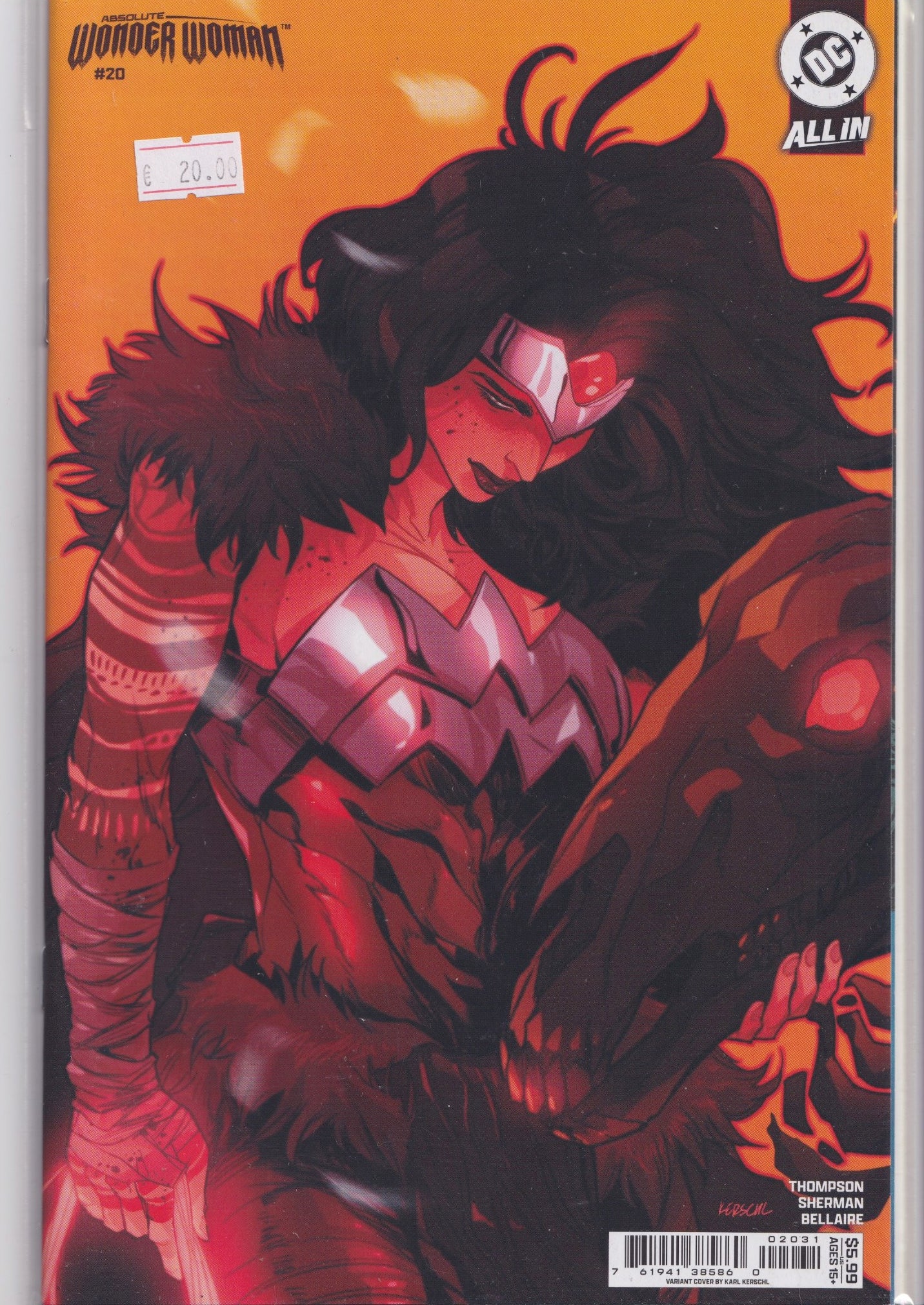 Absolute Wonder Woman #20 (2026) 1° print Zatanna Variant NM