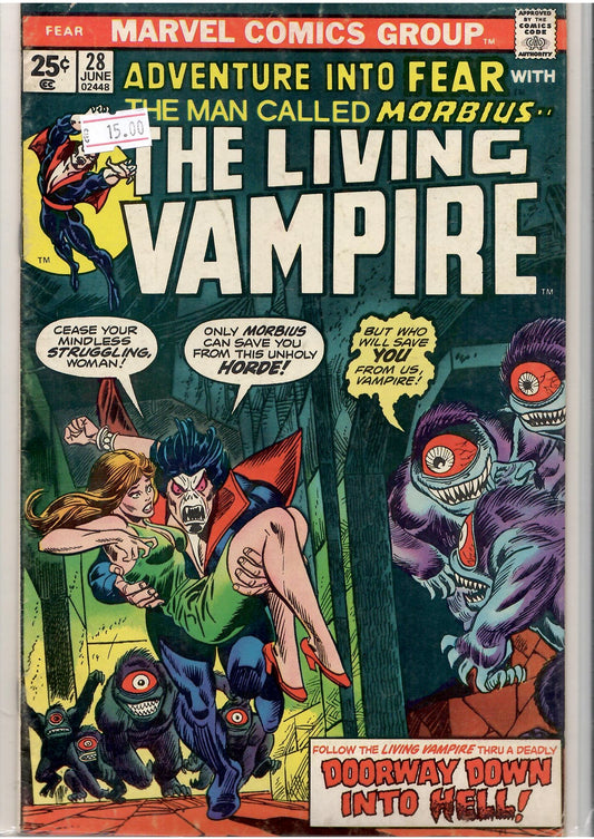 Adventure into Fear #28 (1975) Morbius Fine-