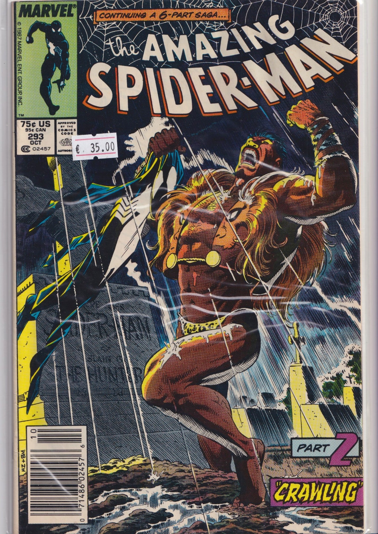 Amazing Spider-Man #293 (1987) Kraven Last Hunt very Fine