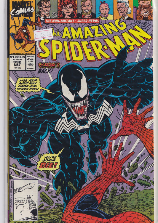 Amazing Spider-Man #332 (1990) venom very Fine