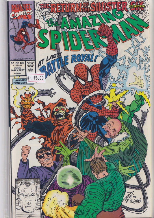 Amazing Spider-Man #338 (1990) Sinister Six  very Fine