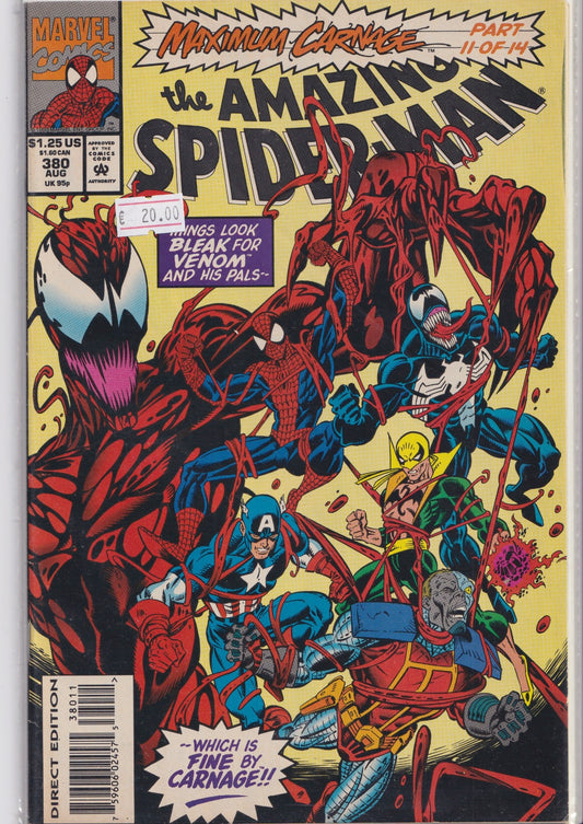 Amazing Spider-Man #380 (1993) Carnage  very Fine