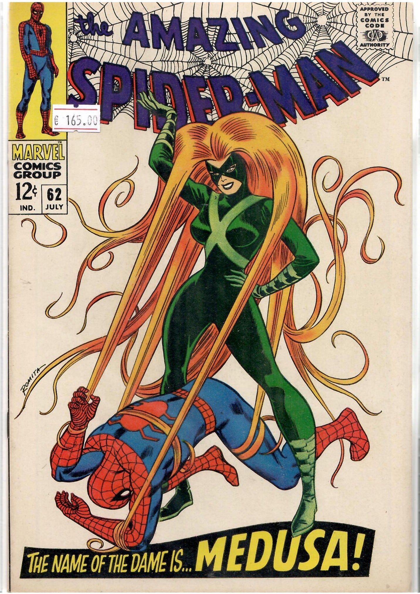 Amazing Spider-Man #62 (1968)  Classic white cover Very Fine+