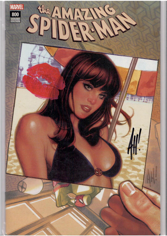 Amazing Spider-Man #800 (2017) Exclusive Adam Hughes signed variant VF