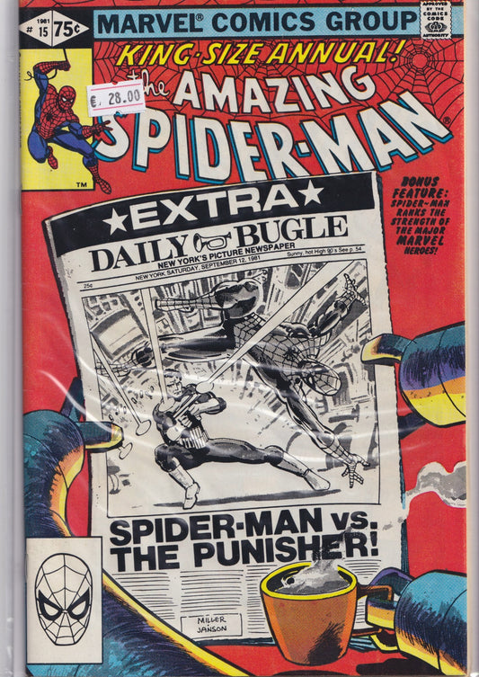 Amazing Spider-Man Annual  #15 (1981) Miller art, Punisher  VF