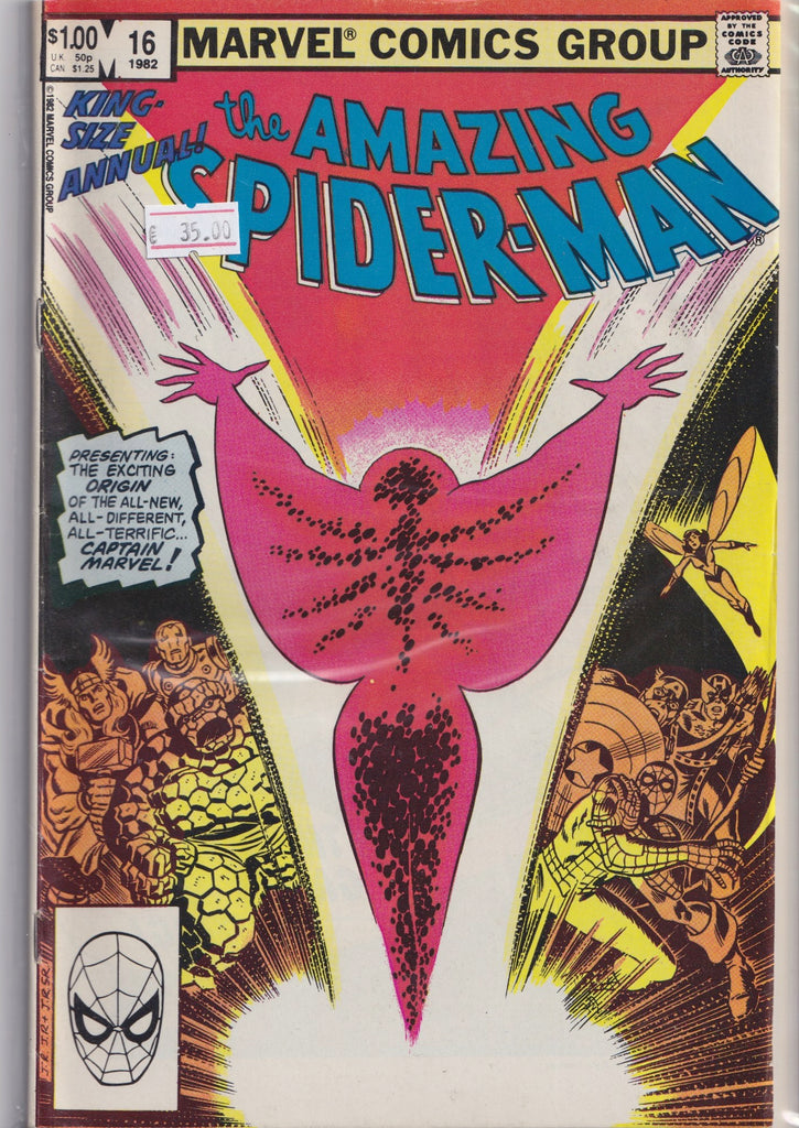 Amazing Spider-Man Annual  #16 (1982) 1° Captain  Marvel/Photon VF