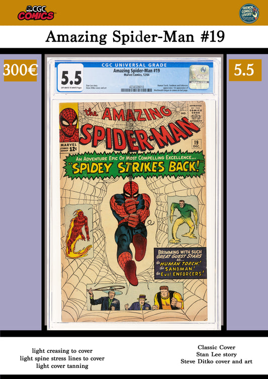 Amazing Spider-man #19 (1964) Classic cover CGC 5.5