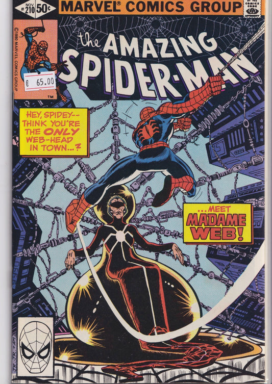 Amazing spider-Man #210 (1980) 1° Madam Web Very Fine FCL