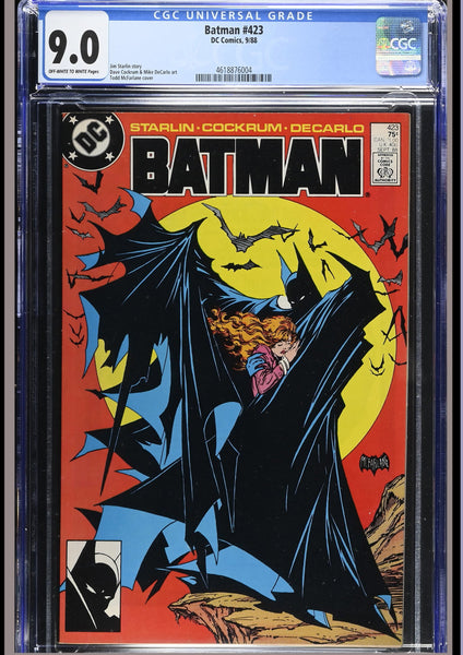 Batman #423 (1988) Classic McFarlane cover 1° Print CGC 9.0