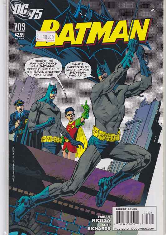 Batman #703 (2010)  1 for 10 variant  VF