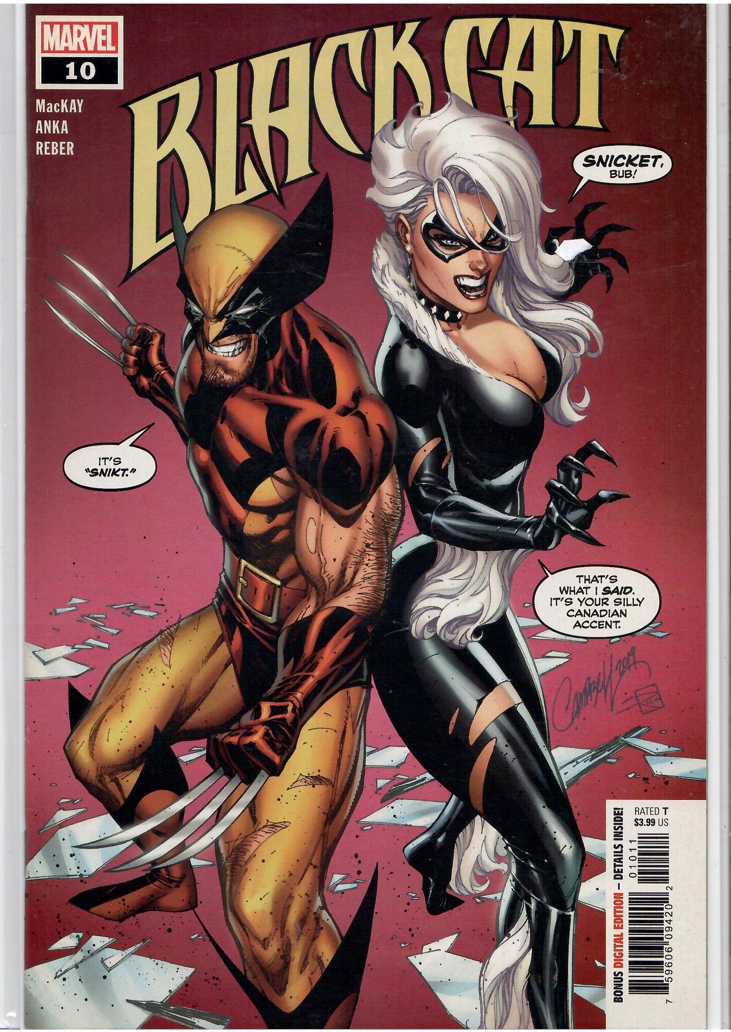 Black Cat #10 (2019)  Campbell Wolverine cover Very Fine