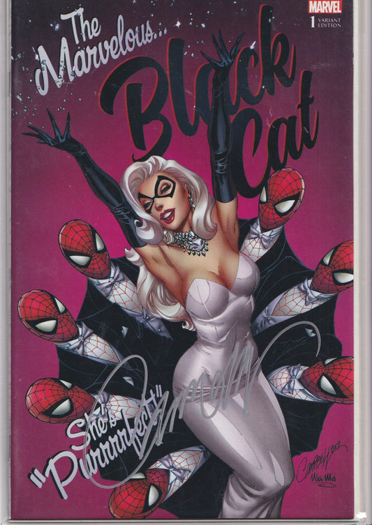 Black Cat #1 (2019) Signed Exclusive SDCC variant cover by J. Scott Campbell NM