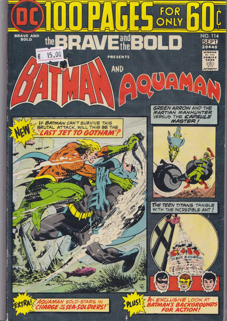 Brave and the Bold #114 (1974) Batman and Aquaman Fine