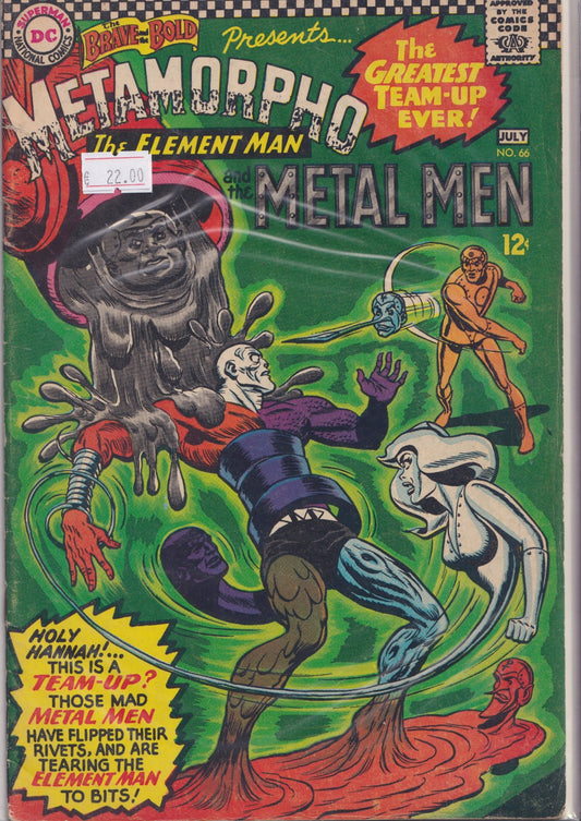 Brave and the Bold #66 (1966) Metamorpho and Metal Men VG