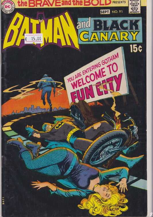 Brave and the Bold #91 (1970) Adams cover  Batman and Black Canary  Fine
