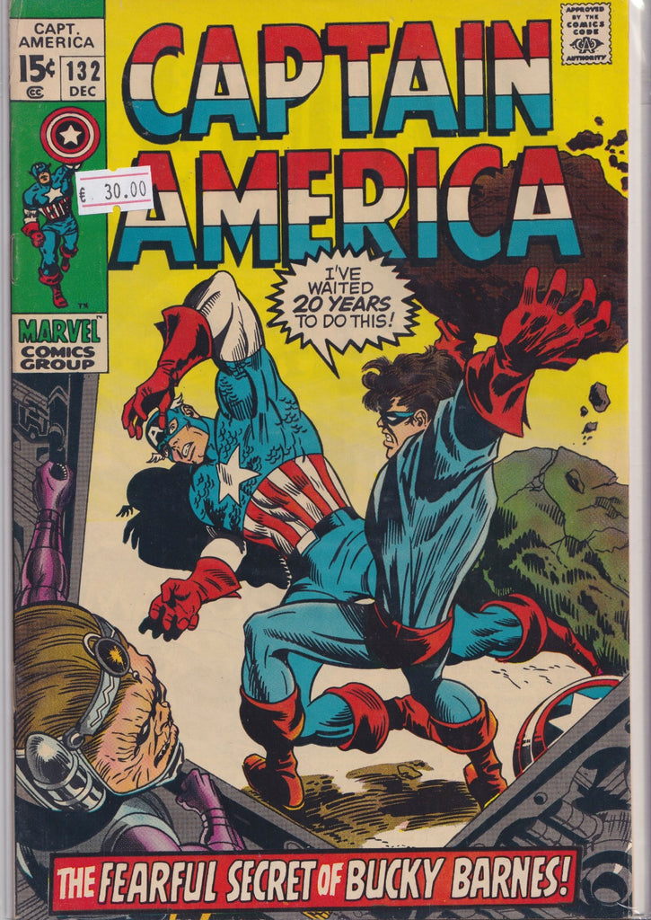Captain America #132 (1970) Silver age Colan art Very Fine FCL