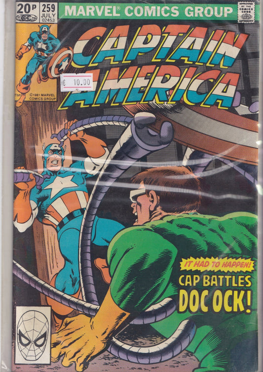 Captain America #259 (1981) Zeck art very fine FCL