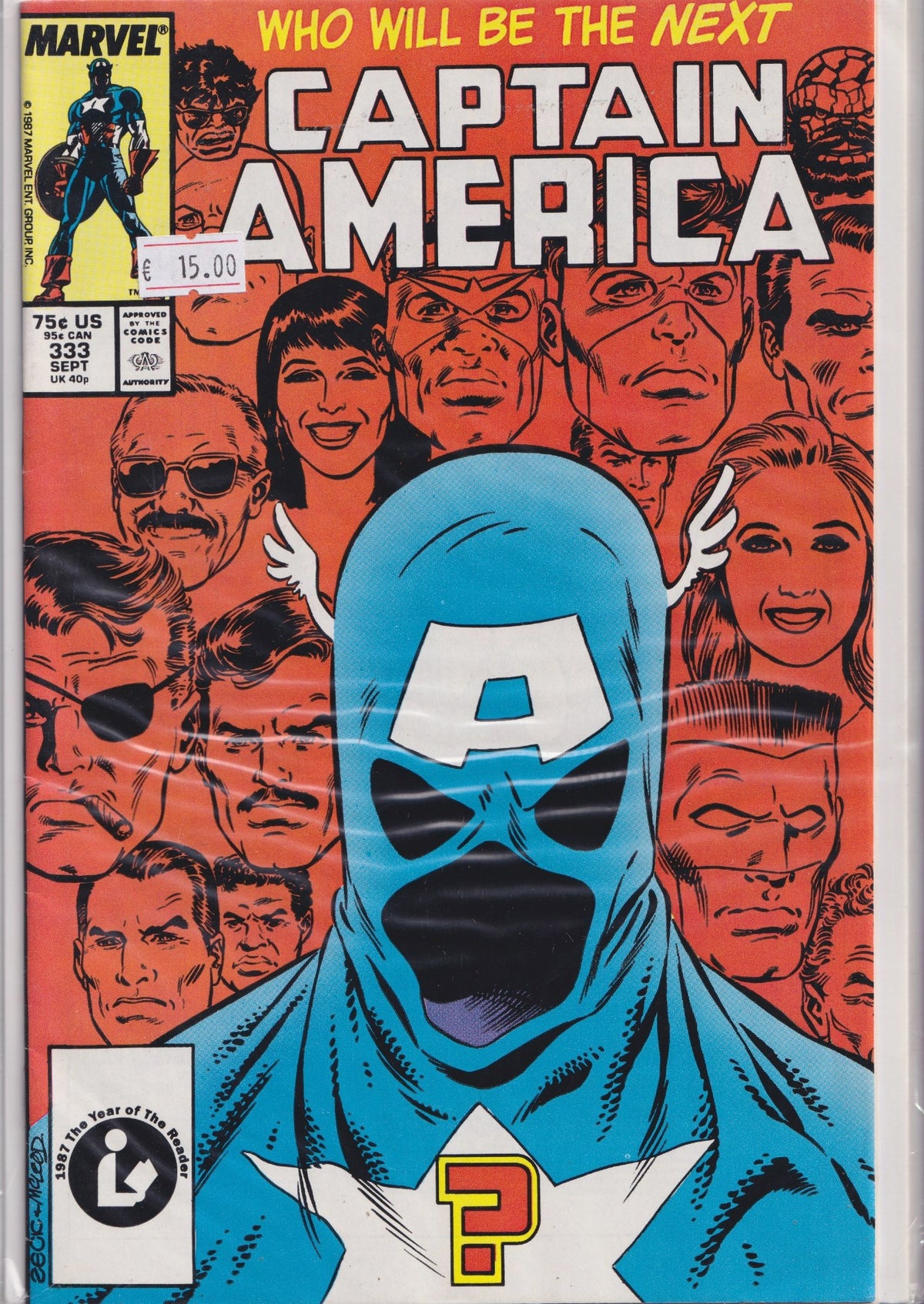 Captain America #333 (1987) Super Patriot Very Fine FCL