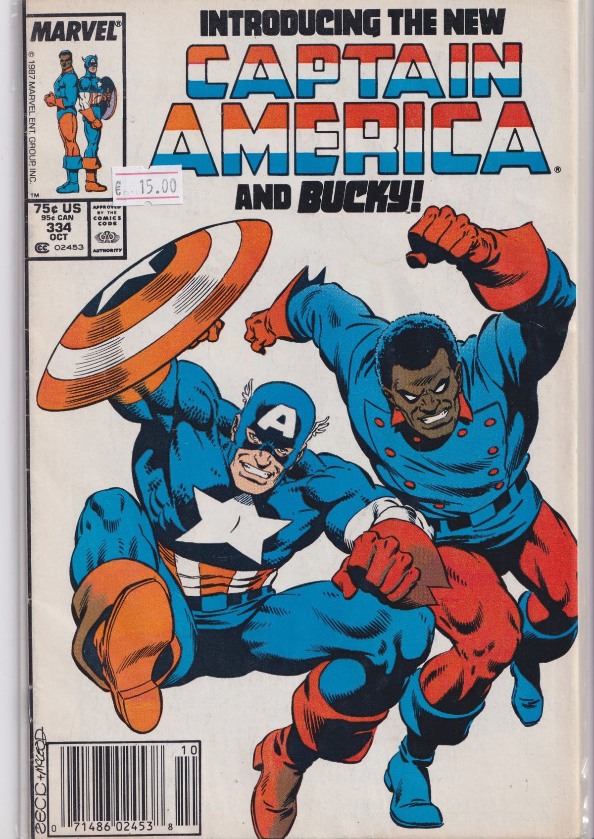 Captain America #334 (1987) Super Patriot Very Fine FCL