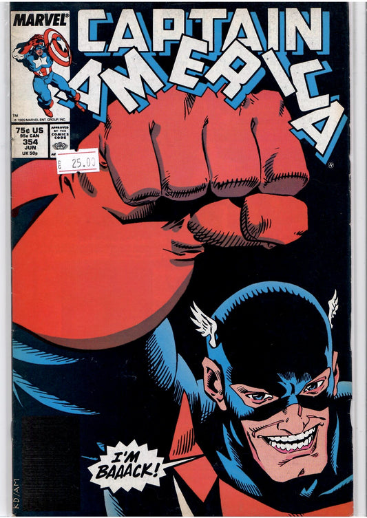Captain America #354 (1989) 1st app of U.S. Agent Fine