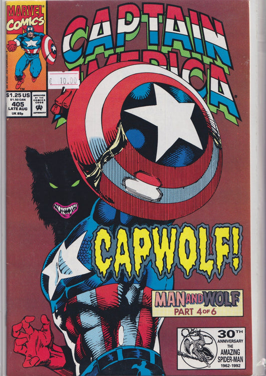 Captain America #405 (1992) Cap Wolf Very Fine FCL