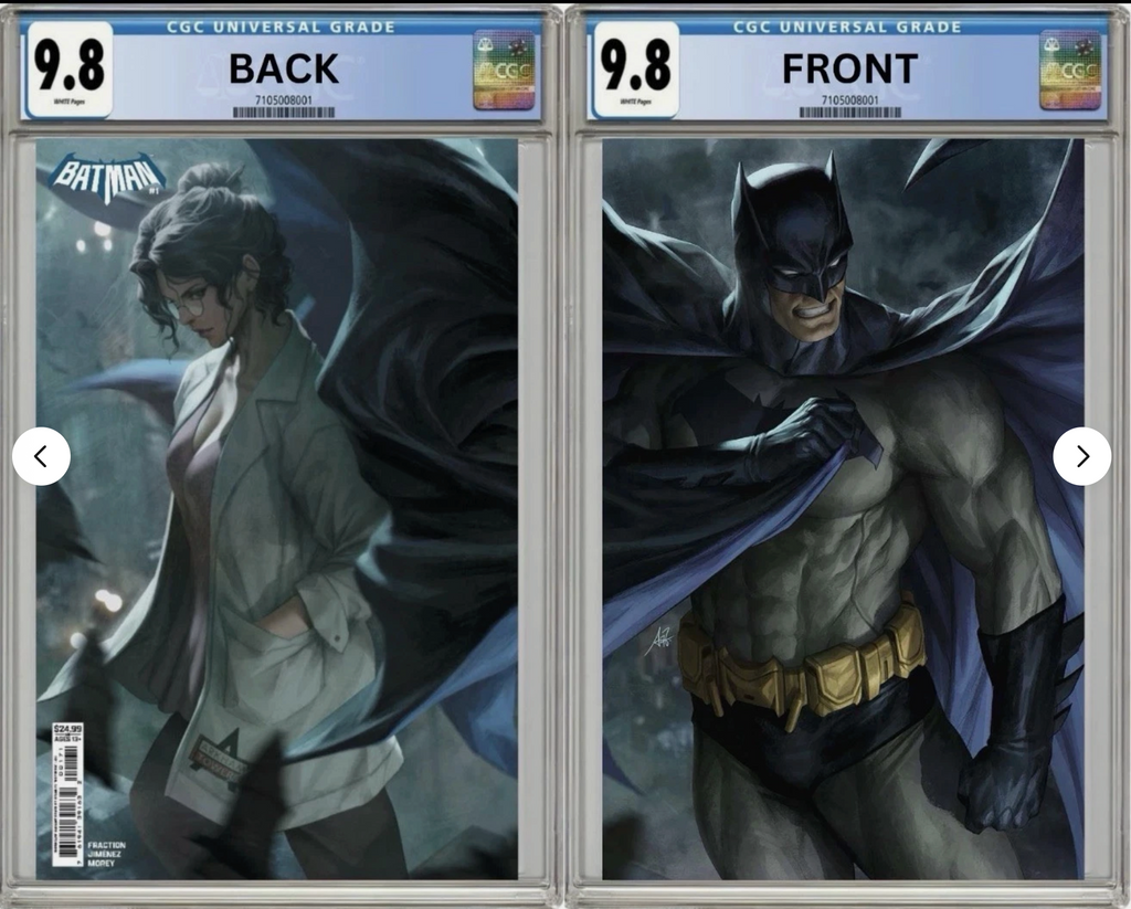 Batman #1 (2025) Foil Cover wraparound Cover by Stanley Artgerm Lau  CGC9.8