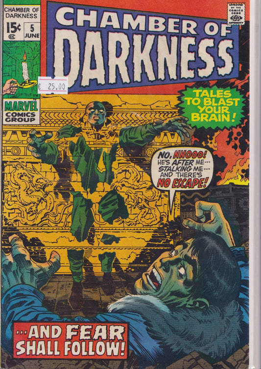 Chamber of Darkness #5 (1970) Marvel 's 70's horror anthology Kirby art Very Fine