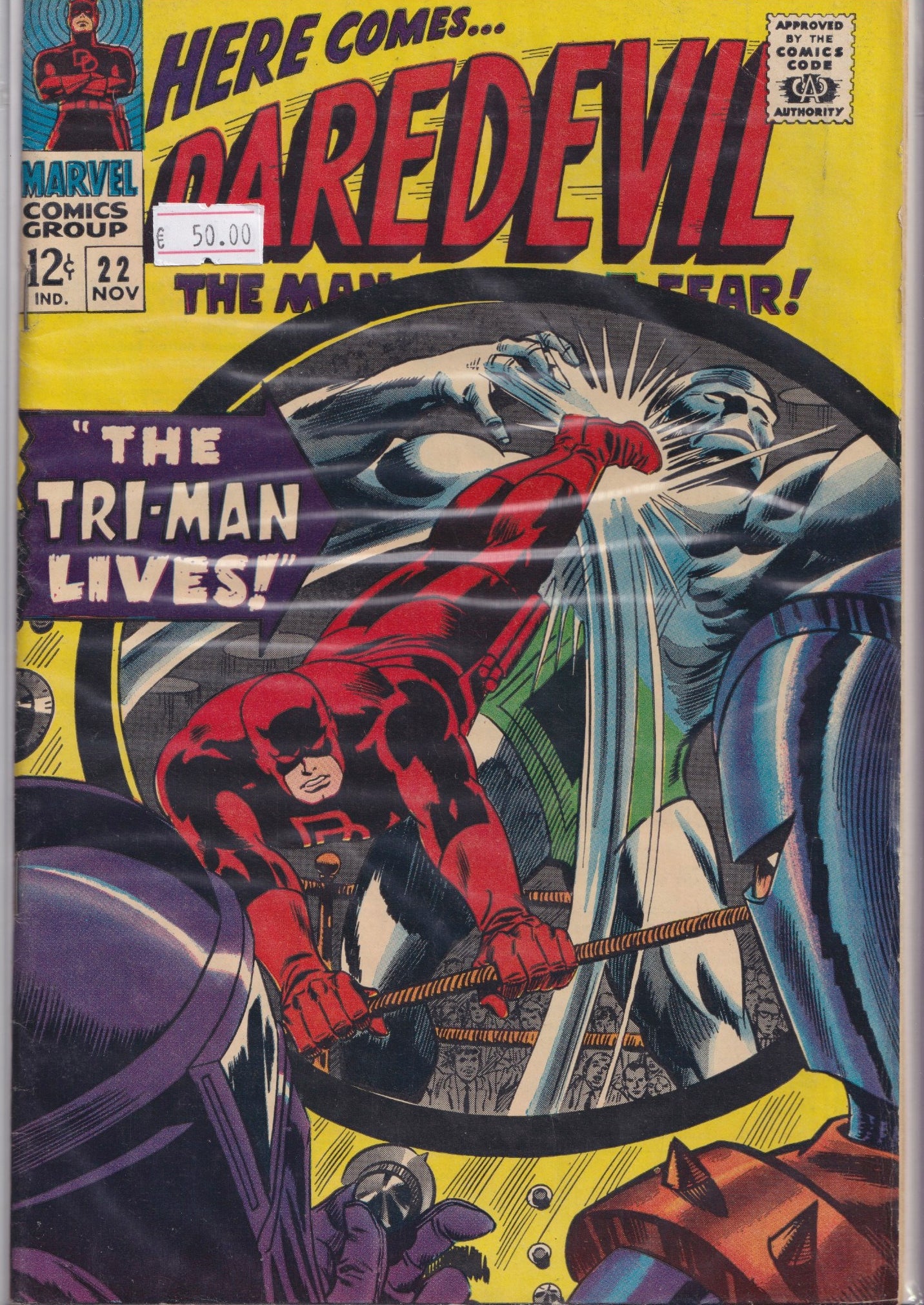 Daredevil #22 (1966) Colan DD  art very Fine