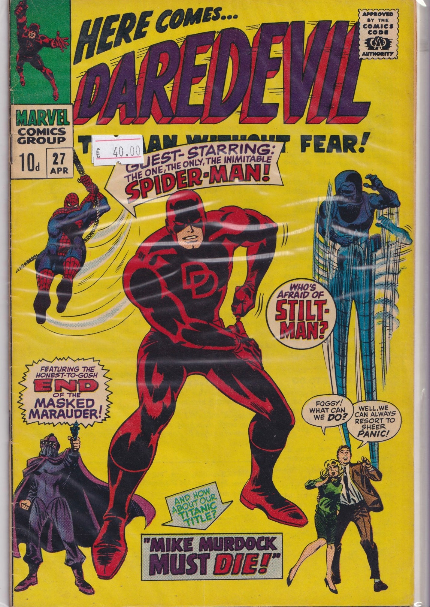 Daredevil #27 (1967) Colan DD  art very Fine