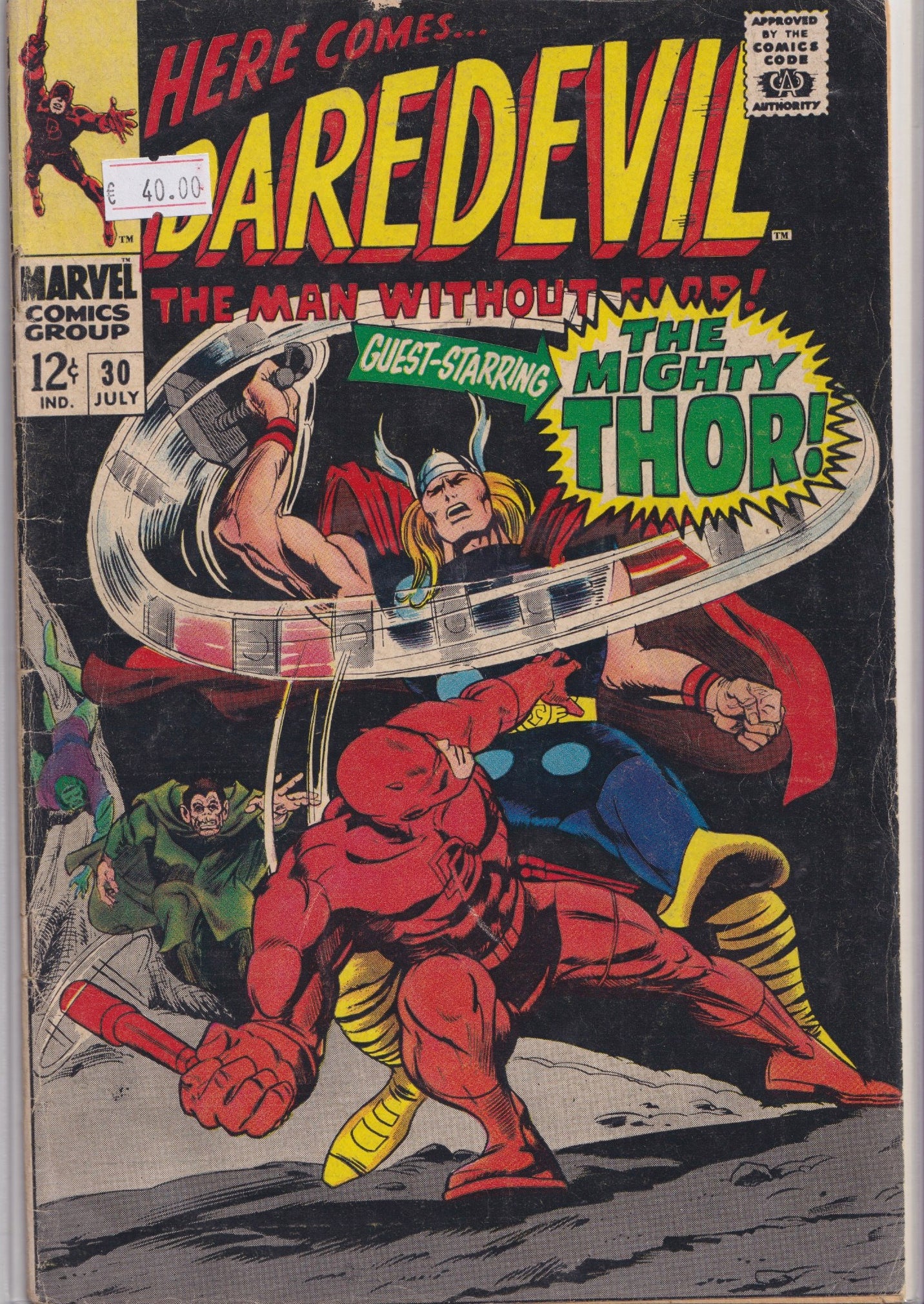 Daredevil #30 (1967) vs Thor Colan art  VG