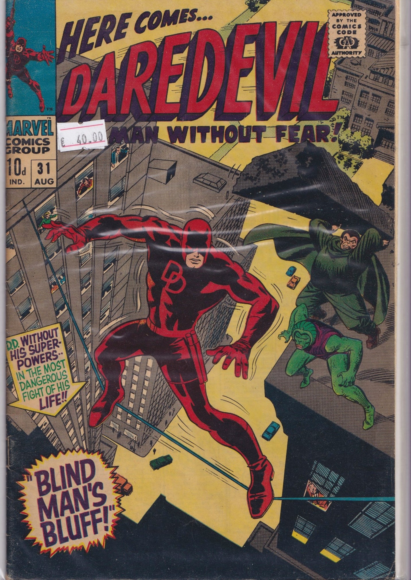 Daredevil #31 (1967) Colan DD  art very Fine