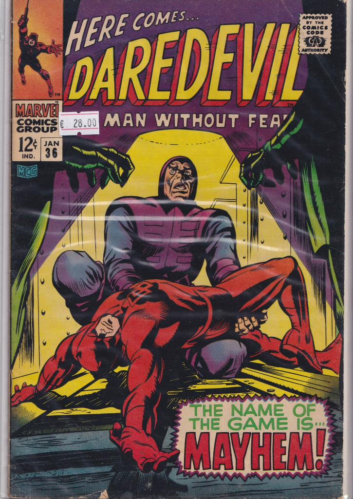 Daredevil #36 (1968) Colan DD  art Fine -