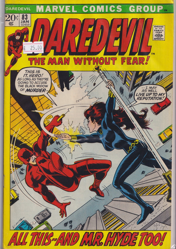Daredevil #83 (1971)  Black Widow Barry Smith DD art very Fine