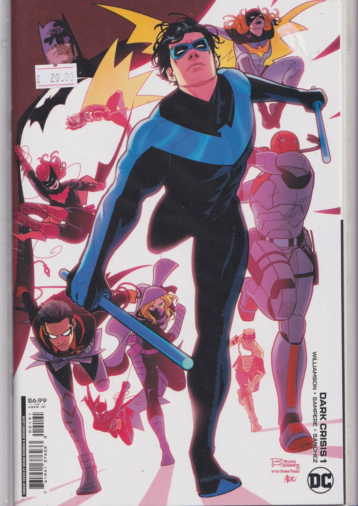 Dark Crisis  #1 (2022)  Redondo Nightwing variant Very Fine FCL