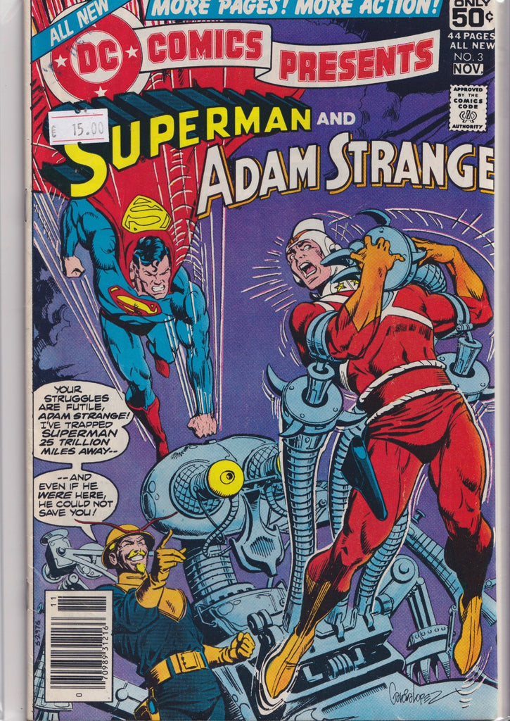 Superman vs Adam Strange very Fine garcia Lopez 