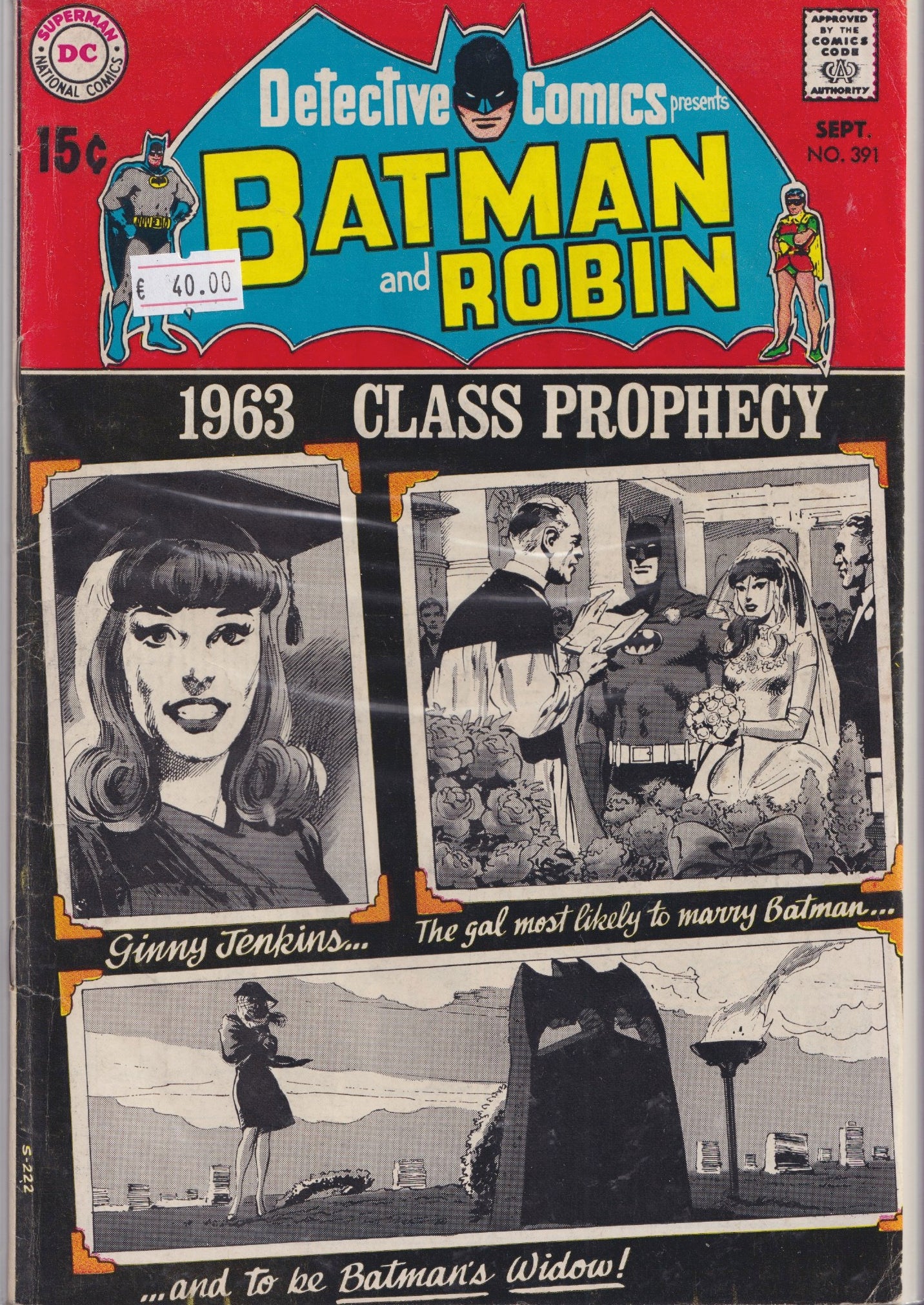 Detective Comics #391 (1969) Adams cover, Kane Batgirl VG