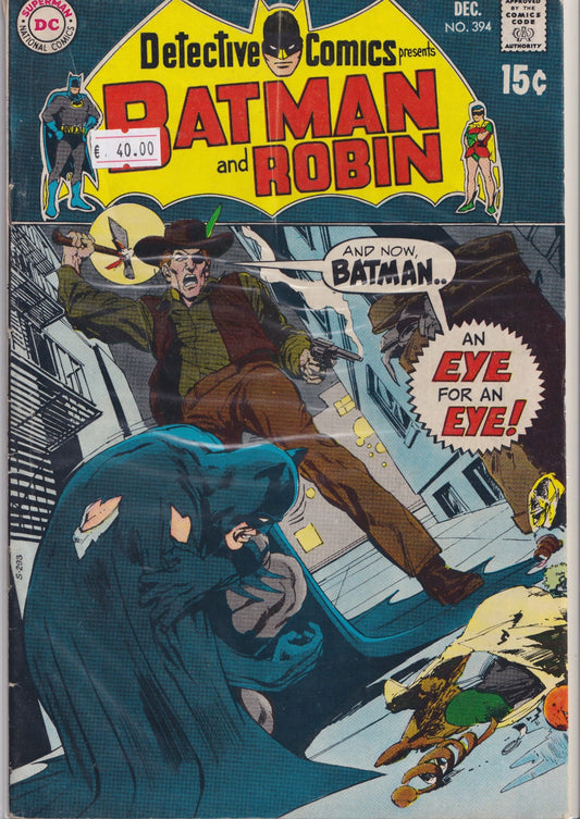 Detective Comics #394 (1969) Adams cover, Kane Batgirl Fine