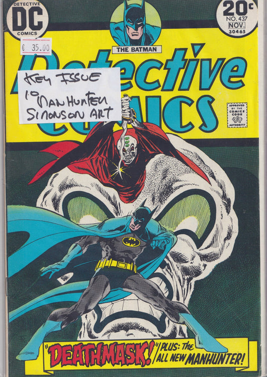 Detective Comics #437 (1973)  Key issue 1° Manhunter Very Fine