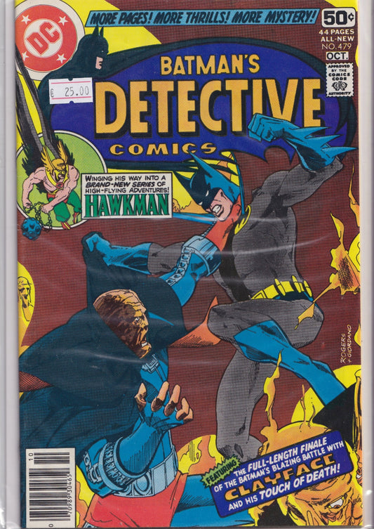 Detective Comics #479 (1978) Rogers Batman Clayface  Very Fine