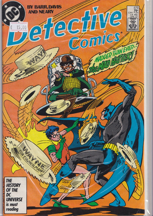 Detective Comics #573 (1987)  Mad Hatter- Davis art Very Fine