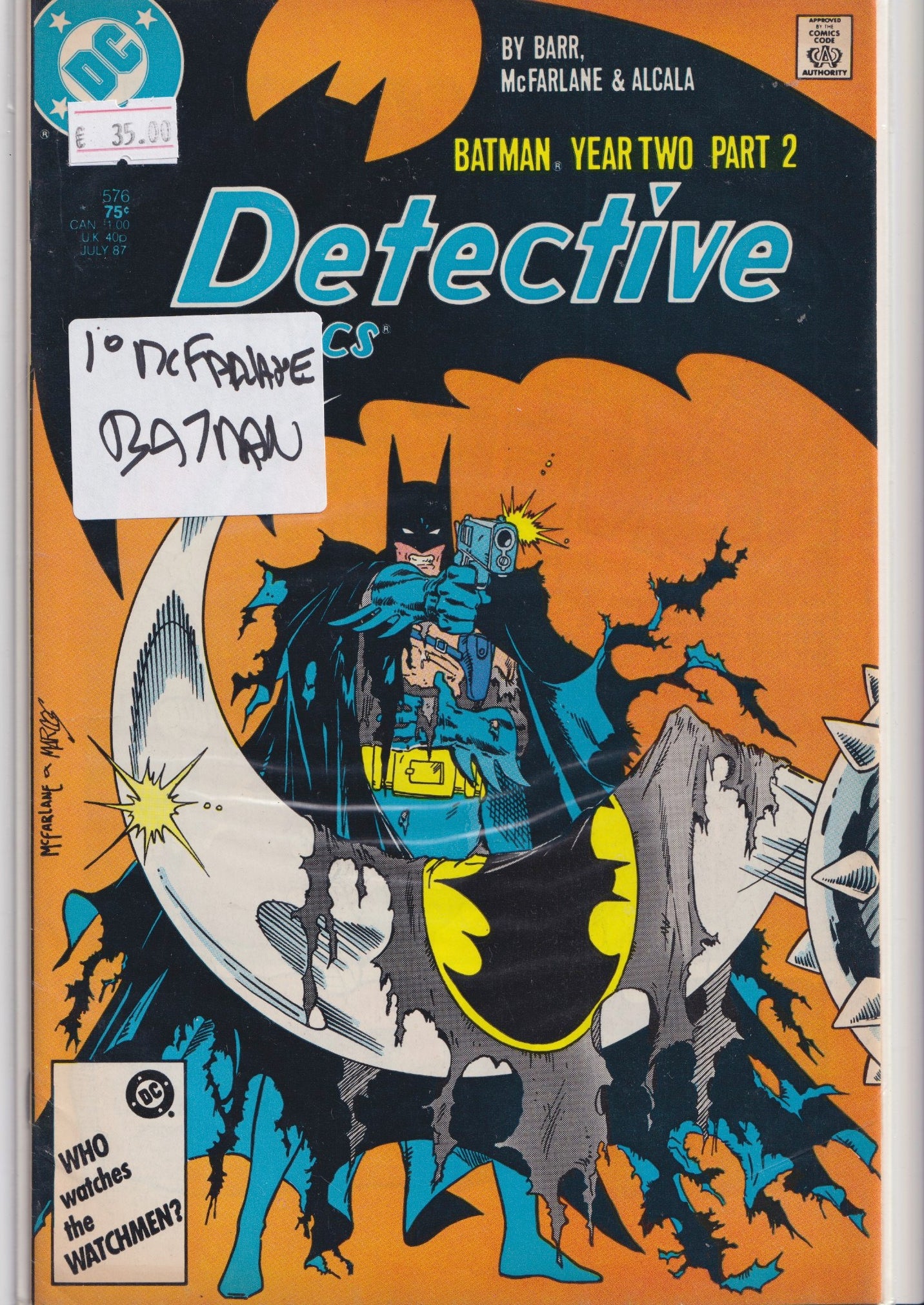 Detective Comics #576 (1987) Year 2 1° McFarlane Batman Very Fine