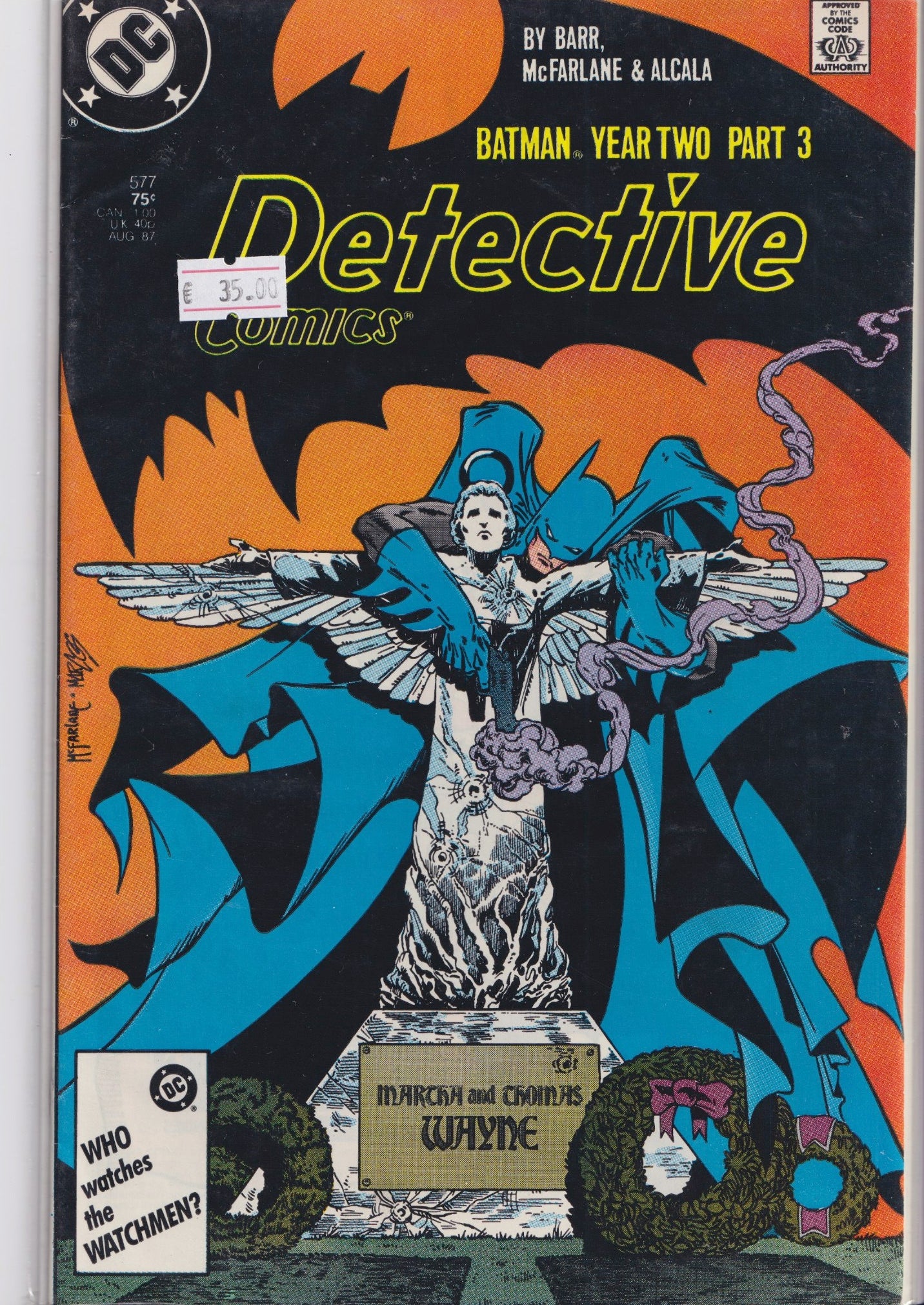 Detective Comics #577 (1987) Year 2  McFarlane art Very Fine