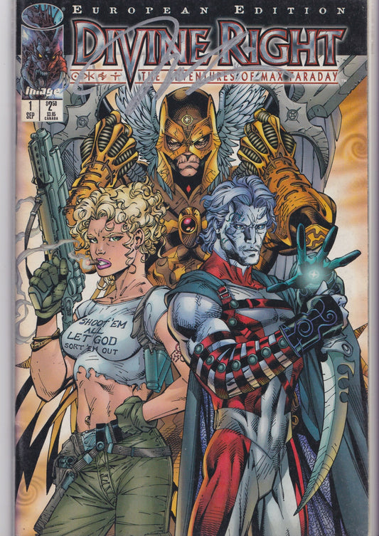 Divine Right #1 (1997) Jim Lee Signed NM