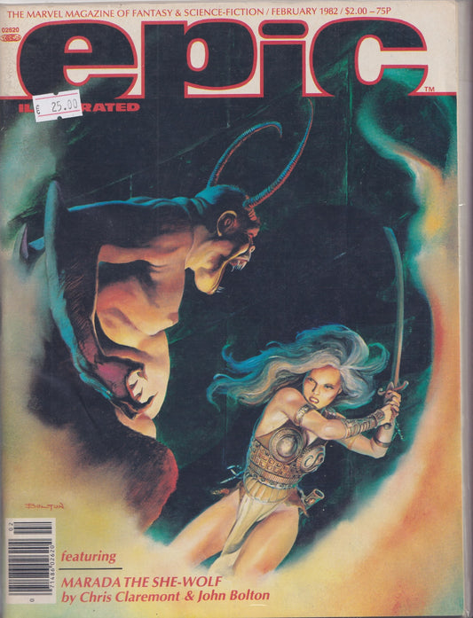 Epic Illustrated #10 (1982) Scifi Fantasy Marvel magazine1° Marada She Wolf Fine