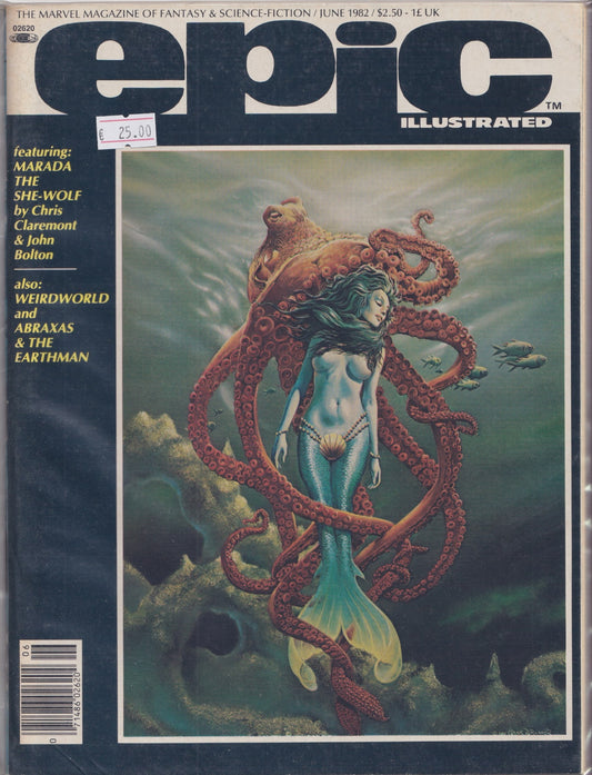 Epic Illustrated #12 (1982) Scifi Fantasy Marvel magazine Marada She Wolf Fine