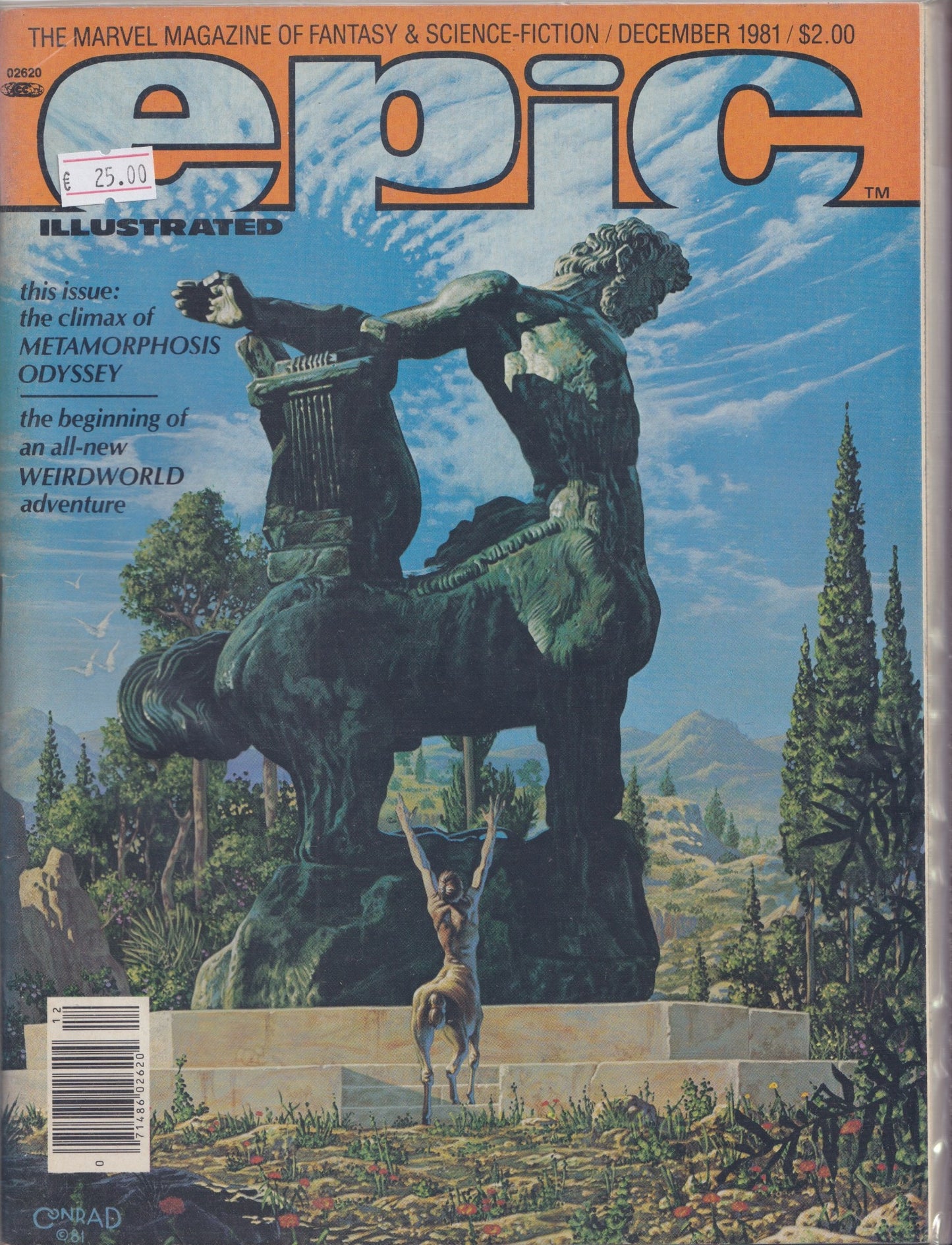 Epic Illustrated #9 (1981) Scifi Fantasy Marvel magazine Starlin, Fine