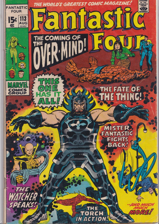 Fantastic Four #113 (1971) key issue 1°Mastermind VG+