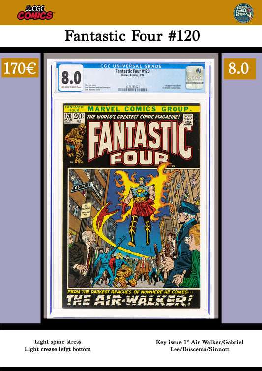 Fantastic Four #120 (1972) Key issue 1° Air Walker