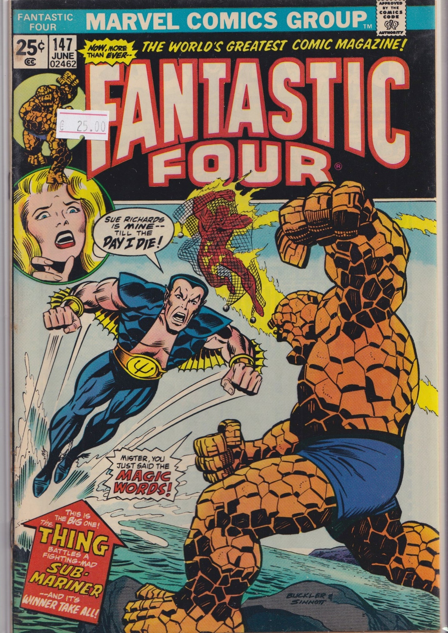Fantastic Four #147 (1974) Namor Fine+