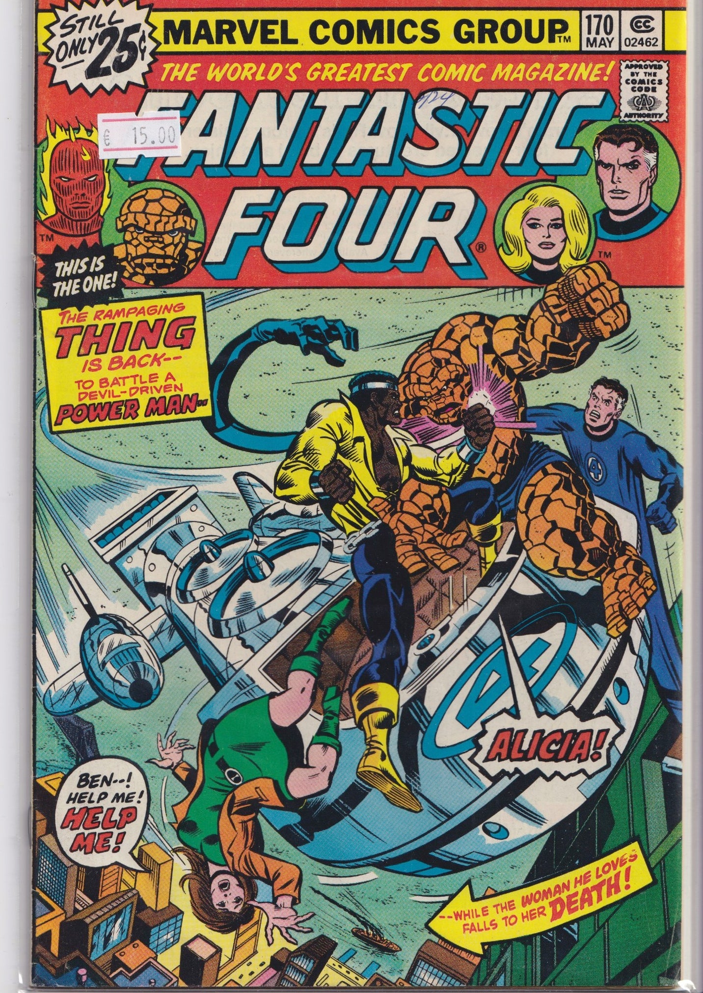 Fantastic Four #170 (1976) Luke Cage Very Fine